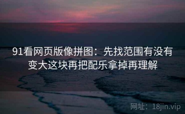 91看网页版像拼图：先找范围有没有变大这块再把配乐拿掉再理解