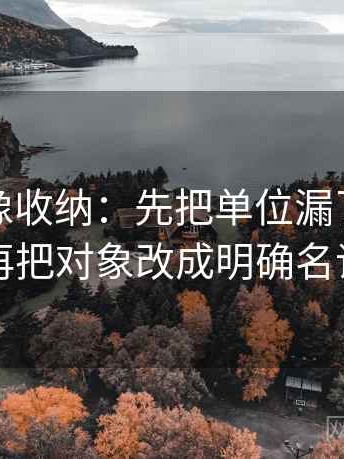 韩漫屋像收纳：先把单位漏了吗归位再把对象改成明确名词