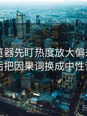 读91浏览器先盯热度放大偏差吗，然后把因果词换成中性词